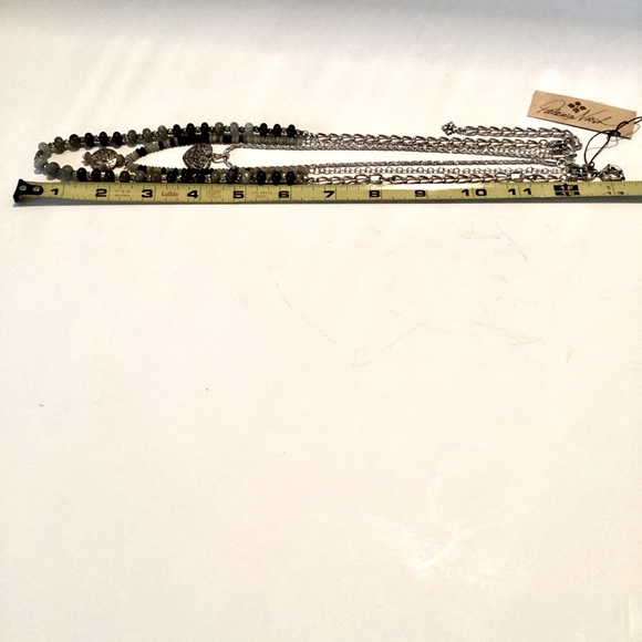 Patricia Nash Silver Tone 3 Piece Tiger's Eye Green And Black Modular Necklace - Picture 12 of 12